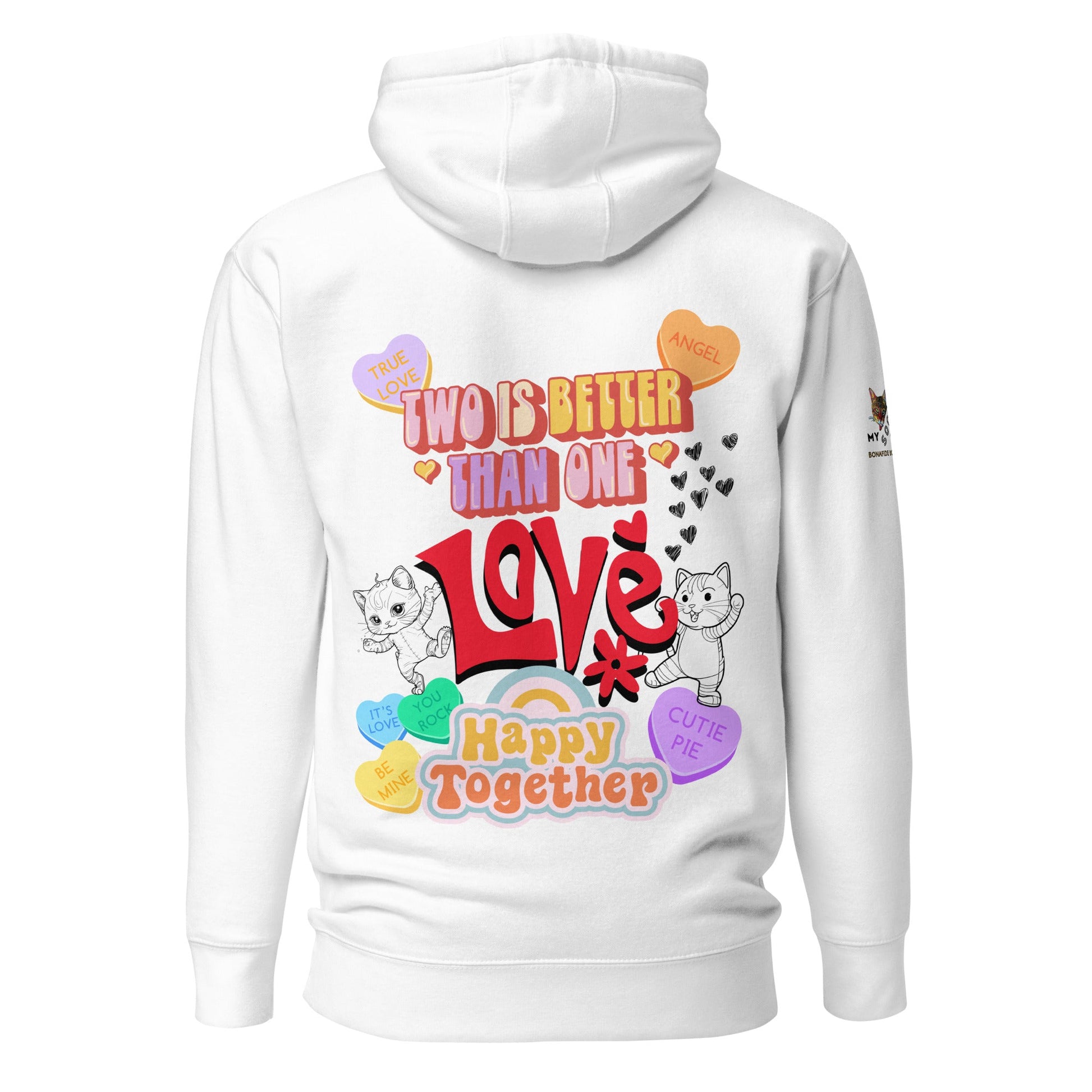 Two Is Better Than One Unisex Hoodie - My Social Cat Bonafide Boutique LLCTwo Is Better Than One Unisex HoodieHooded sweatshirtMy Social Cat Bonafide Boutique LLCWhiteScatcotton