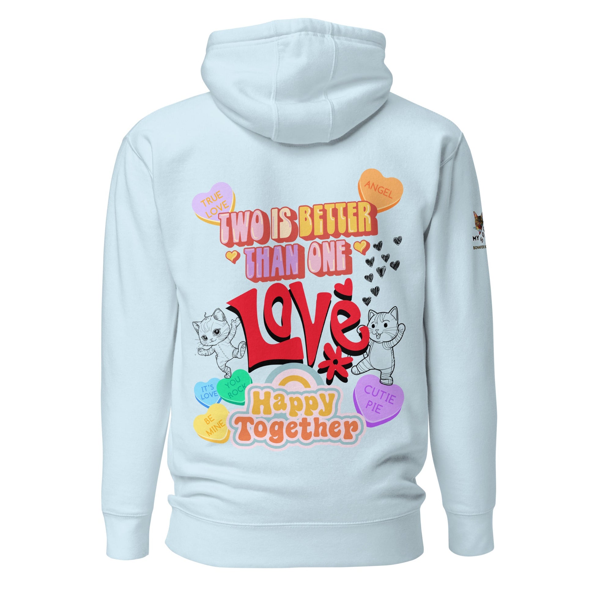 Two Is Better Than One Unisex Hoodie - My Social Cat Bonafide Boutique LLCTwo Is Better Than One Unisex HoodieHooded sweatshirtMy Social Cat Bonafide Boutique LLCSky BlueScatcotton