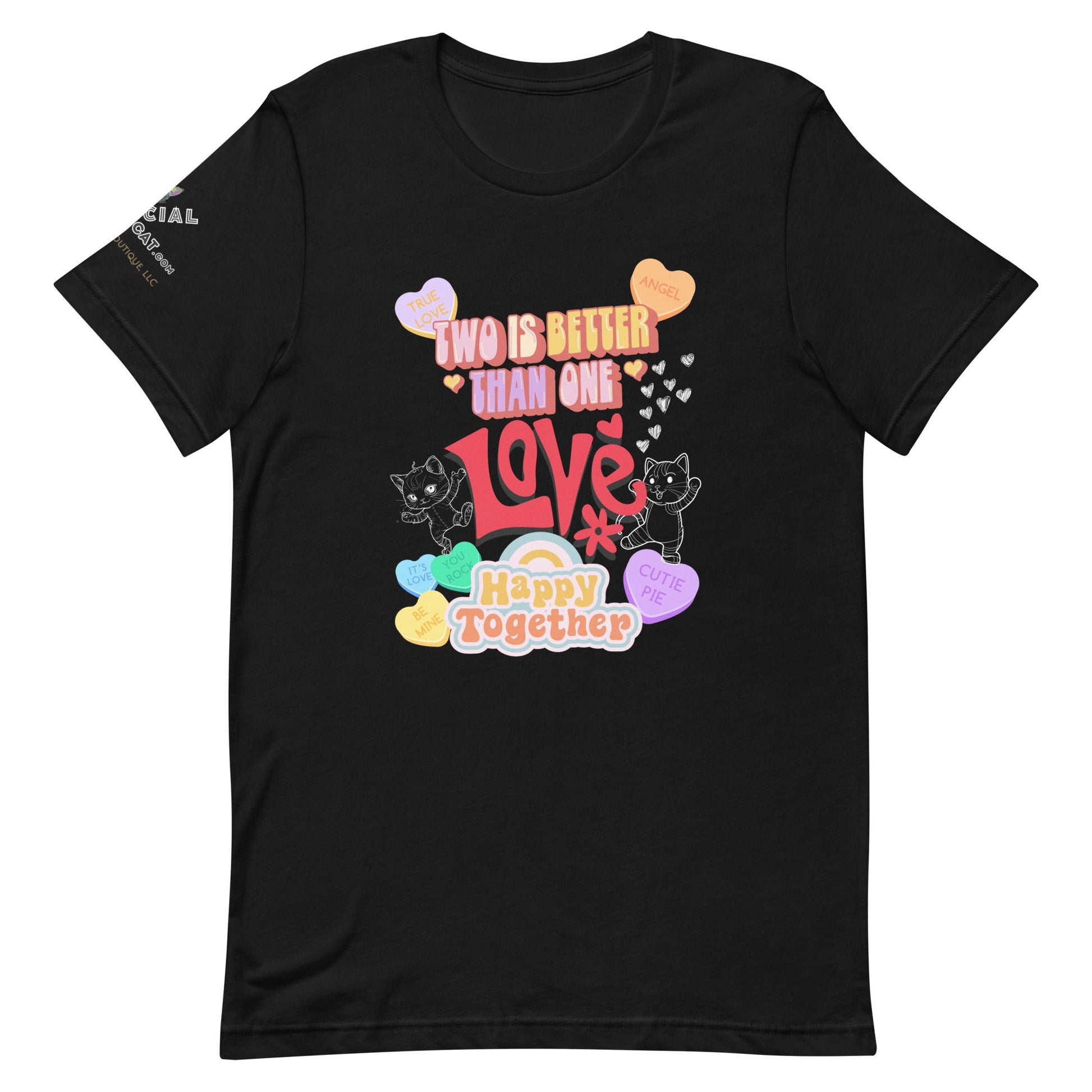 Two Is Better Than One Unisex Tee - My Social Cat Bonafide Boutique LLCTwo Is Better Than One Unisex TeeT-shirtMy Social Cat Bonafide Boutique LLCBlackXScatcotton