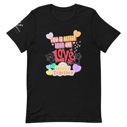 Two Is Better Than One Unisex Tee - My Social Cat Bonafide Boutique LLCTwo Is Better Than One Unisex TeeT-shirtMy Social Cat Bonafide Boutique LLCBlackXScatcotton
