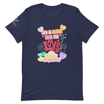 Two Is Better Than One Unisex Tee - My Social Cat Bonafide Boutique LLCTwo Is Better Than One Unisex TeeT-shirtMy Social Cat Bonafide Boutique LLCNavyXScatcotton