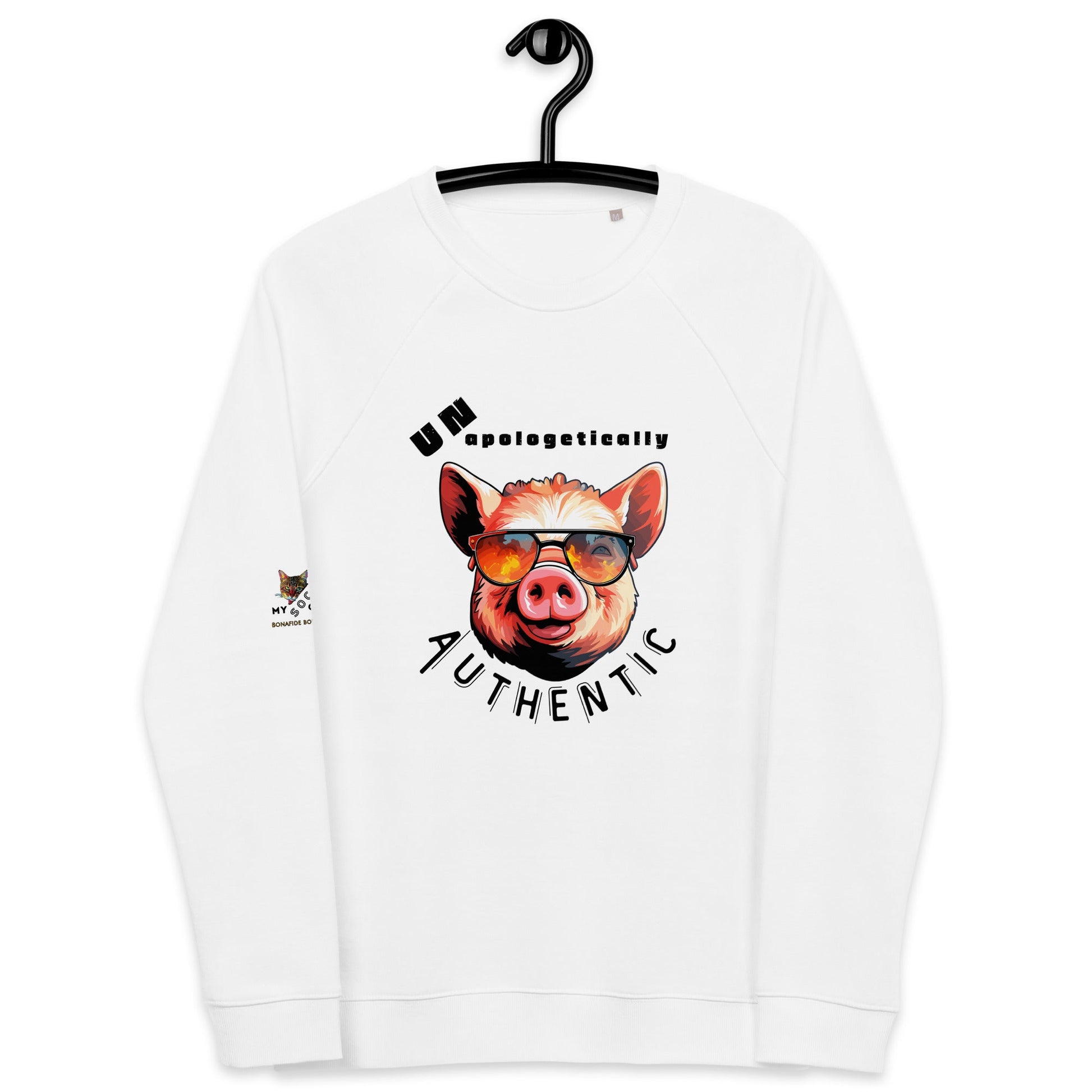 Unapologetically Authentic Unisex Organic Plush Sweatshirt - My Social Cat Bonafide Boutique LLCUnapologetically Authentic Unisex Organic Plush SweatshirtSweatshirtMy Social Cat Bonafide Boutique LLCWhiteXSauthenticauthenticity