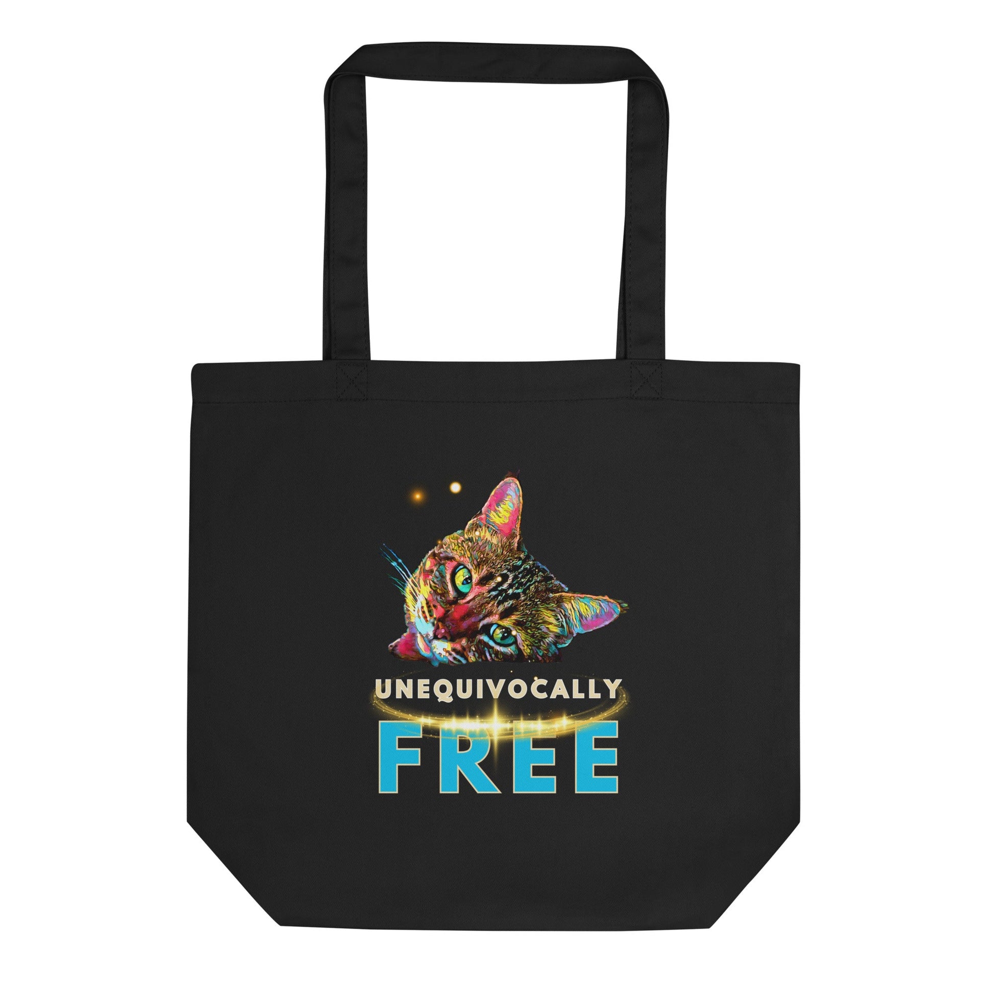 Unequivocally Free Eco Organic Cotton Tote Bag - My Social Cat Bonafide Boutique LLC  