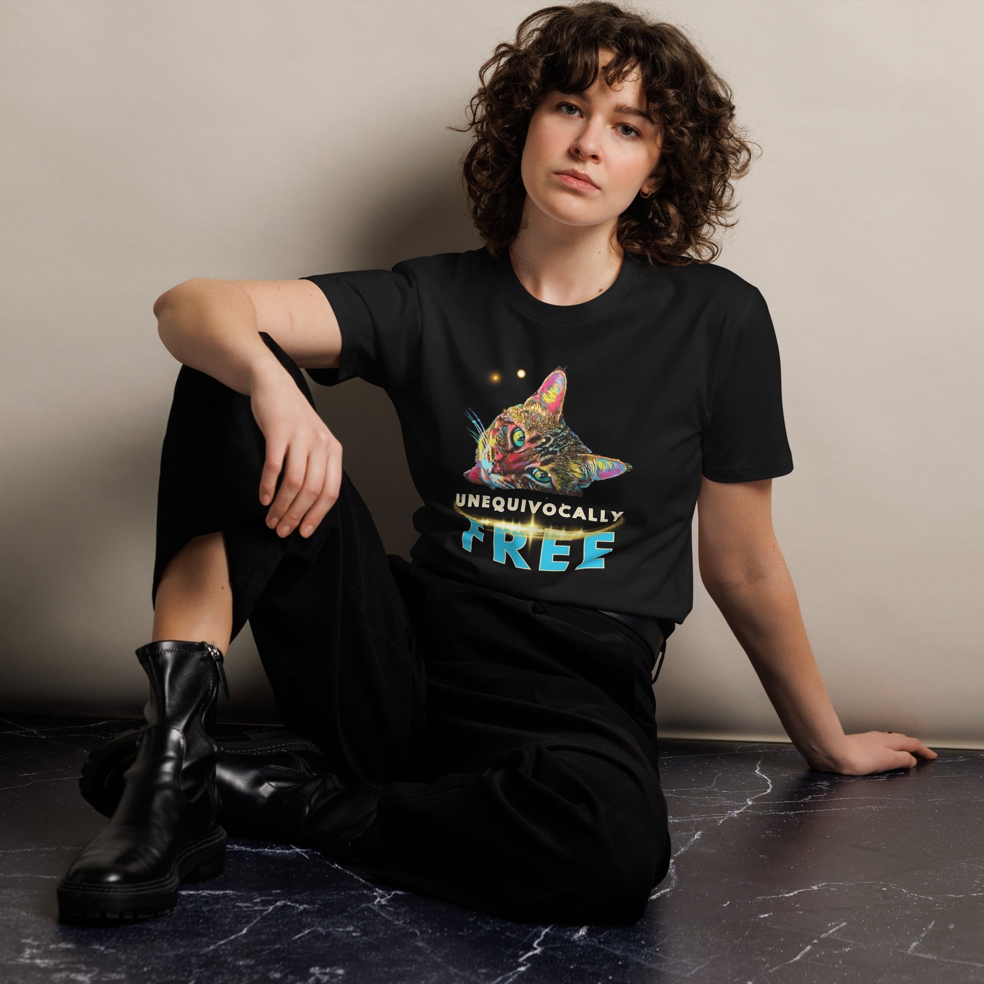 Unequivocally Free Unisex Premium Tee - My Social Cat Bonafide Boutique LLCUnequivocally Free Unisex Premium TeeT-shirtMy Social Cat Bonafide Boutique LLCSauthenticcotton