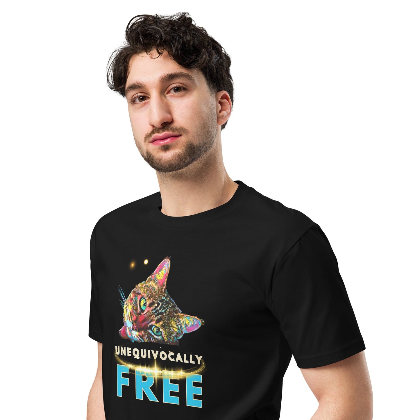 Unequivocally Free Unisex Premium Tee - My Social Cat Bonafide Boutique LLCUnequivocally Free Unisex Premium TeeT-shirtMy Social Cat Bonafide Boutique LLCSauthenticcotton