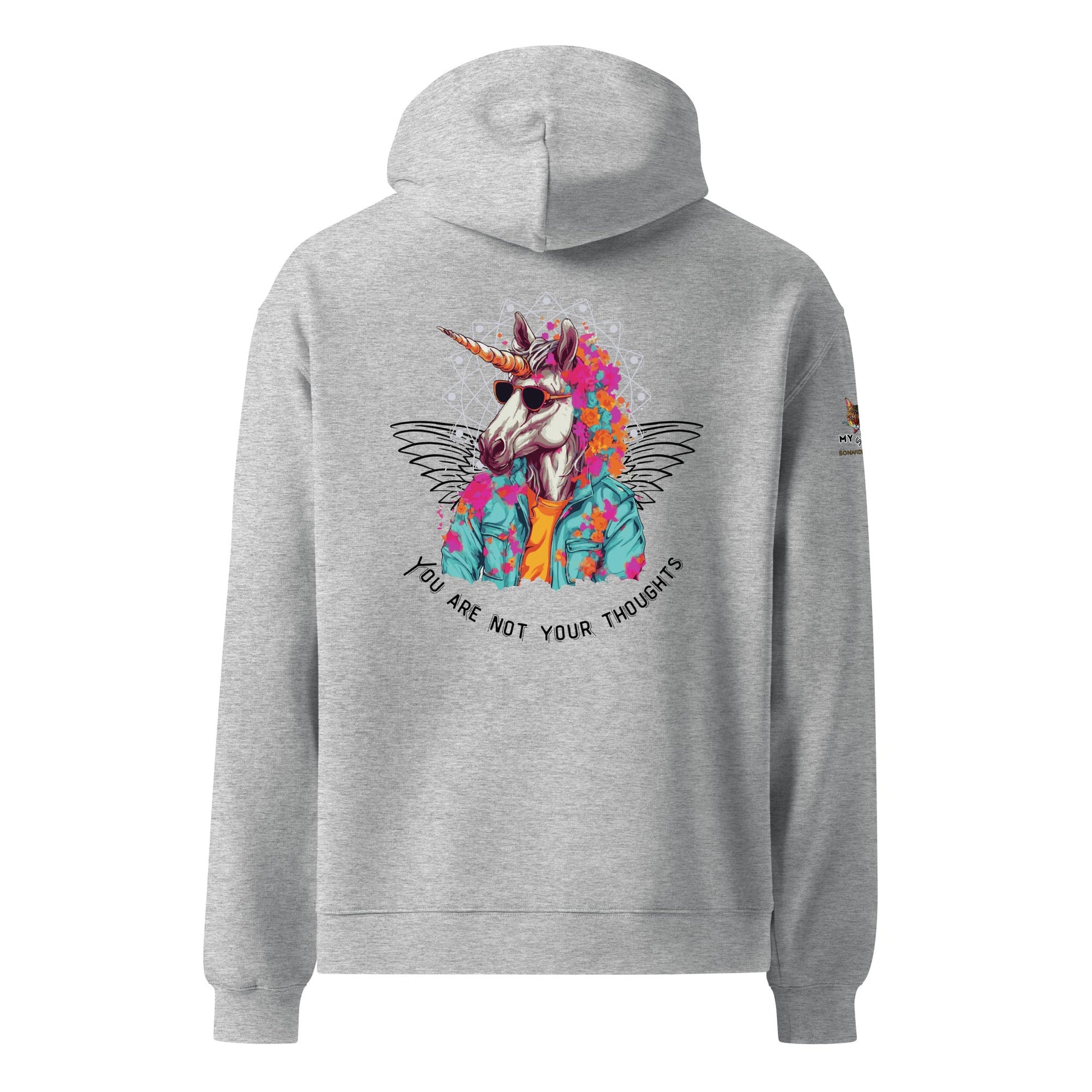 Unicorn Thoughts Unisex Oversized Hoodie - My Social Cat Bonafide Boutique LLCUnicorn Thoughts Unisex Oversized HoodieHooded sweatshirtMy Social Cat Bonafide Boutique LLCAthletic HeatherShoodienot