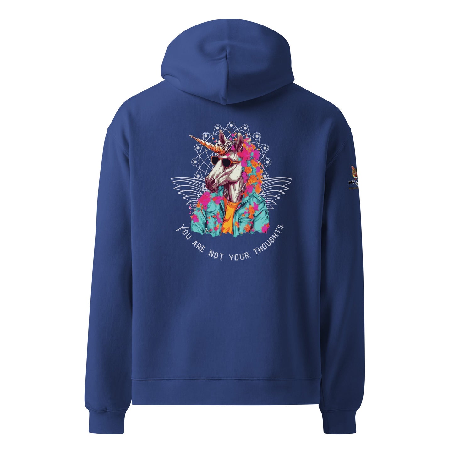 Unicorn Thoughts Unisex Oversized Hoodie - My Social Cat Bonafide Boutique LLCUnicorn Thoughts Unisex Oversized HoodieHooded sweatshirtMy Social Cat Bonafide Boutique LLCCobaltShoodienot