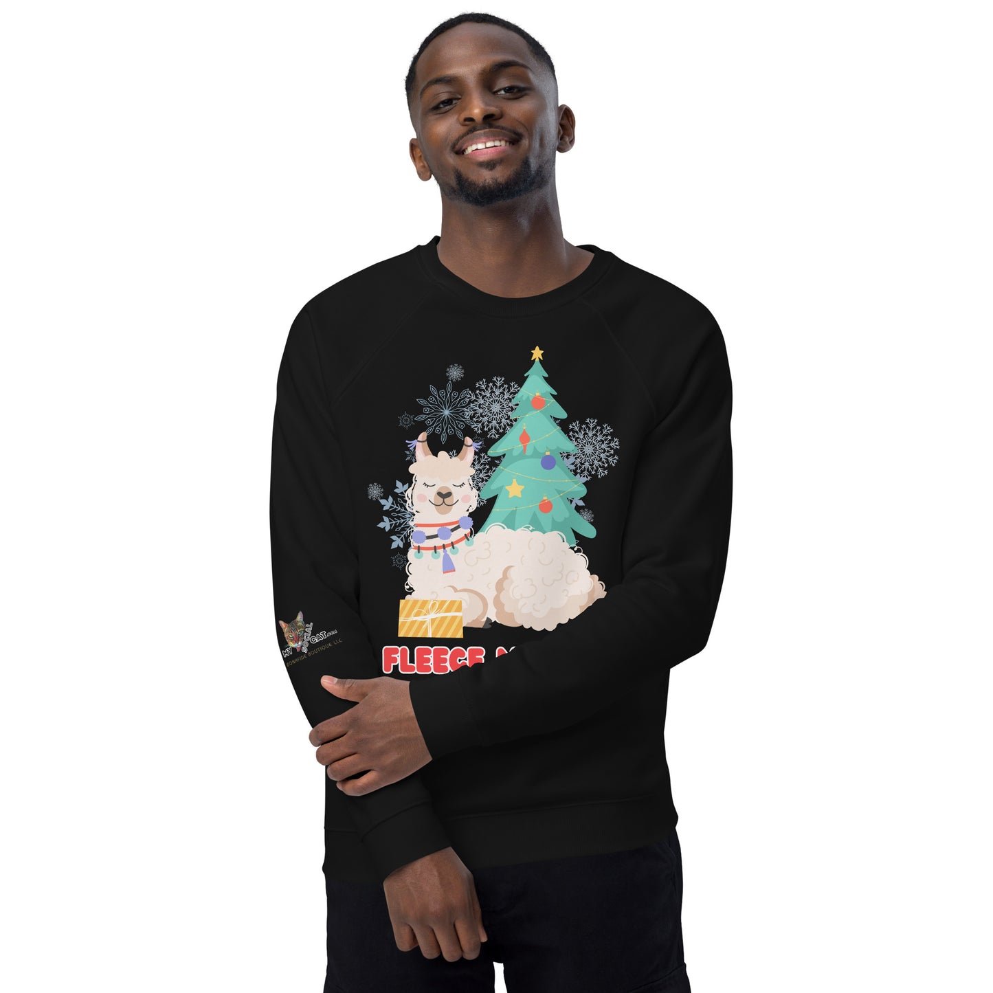 Fleece Navidad Unisex Organic Raglan Sweatshirt