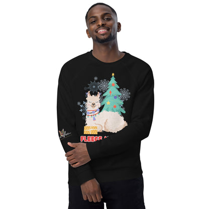 Fleece Navidad Unisex Organic Raglan Sweatshirt