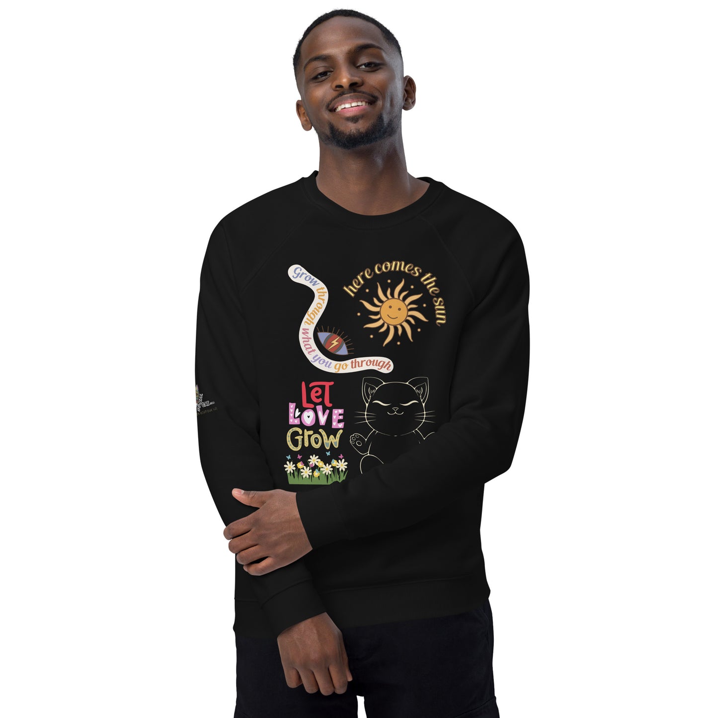 Let Love Grow Unisex Organic Sweatshirt