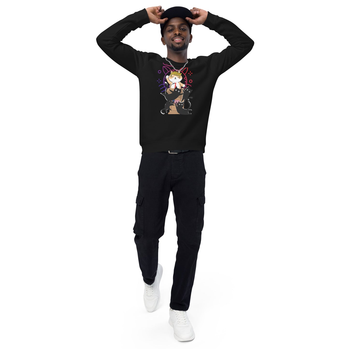 unisex-organic-raglan-sweatshirt-black-front-3-669de1b6bf4d1 trump top dog boss