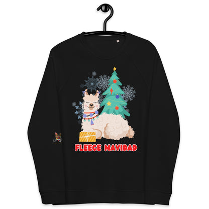 Fleece Navidad Unisex Organic Raglan Sweatshirt