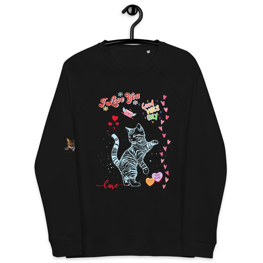I Love You Unisex Organic Sweatshirt