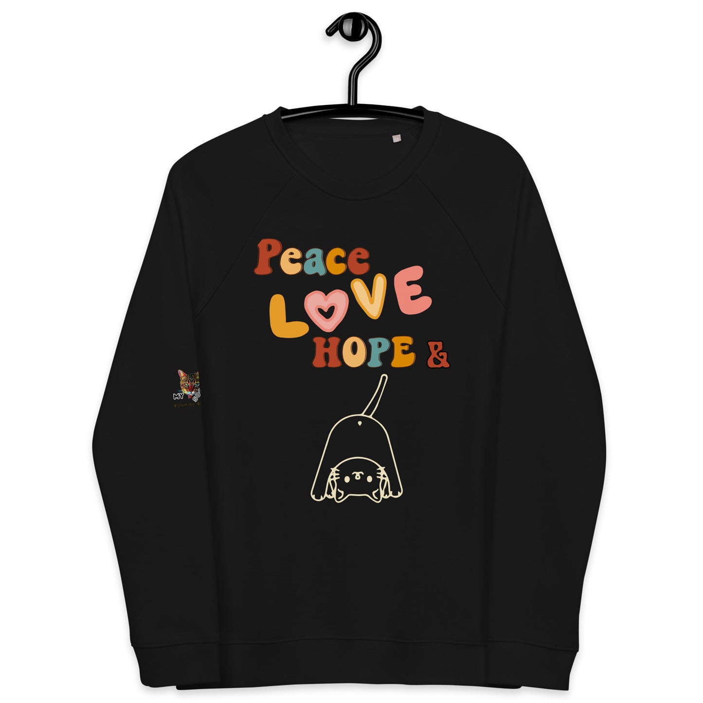 Peace Love Hope Unisex Organic Sweatshirt