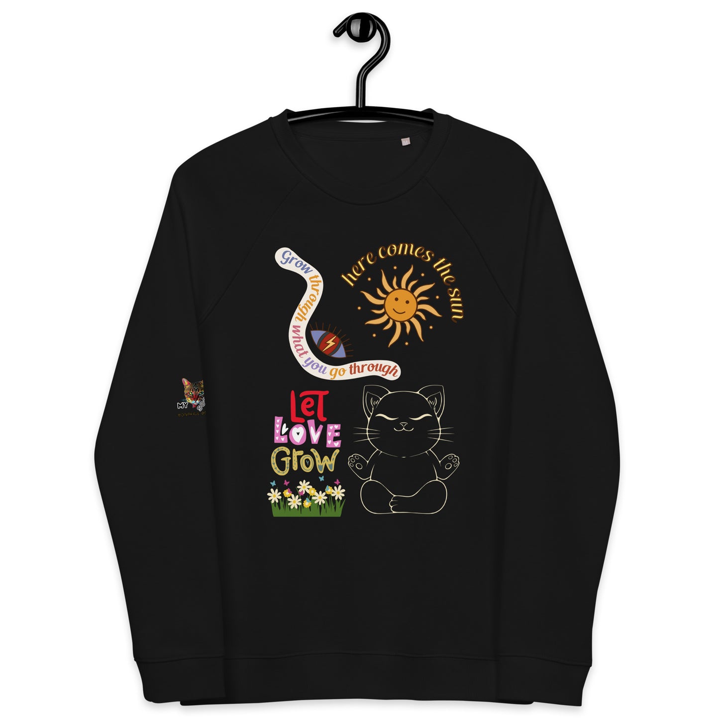 Let Love Grow Unisex Organic Sweatshirt