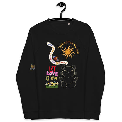 Let Love Grow Unisex Organic Sweatshirt