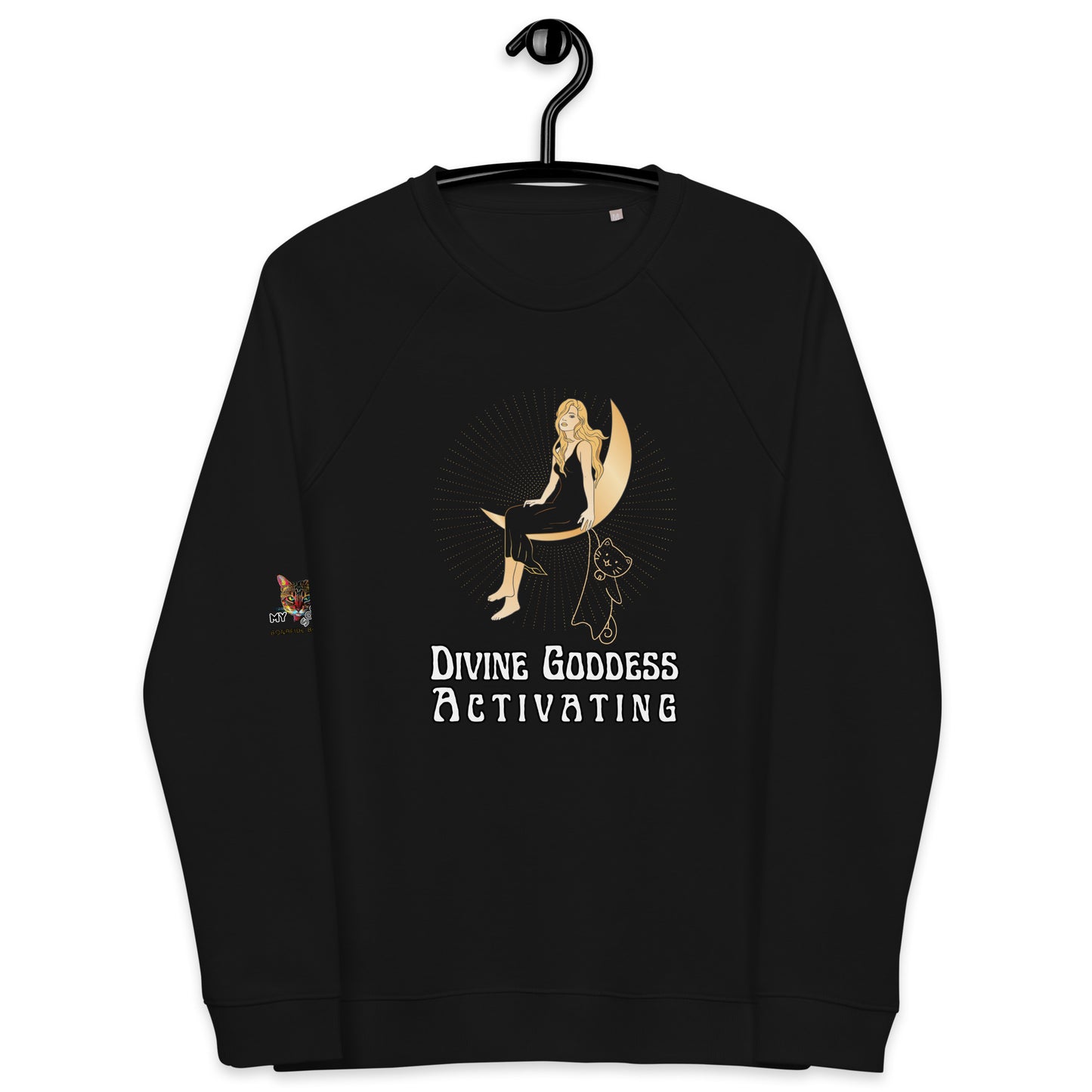 black sweatshirt on white background
