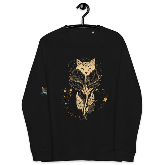black sweatshirt on hanger on white background
