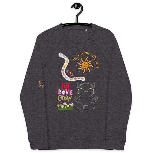 Let Love Grow Unisex Organic Sweatshirt