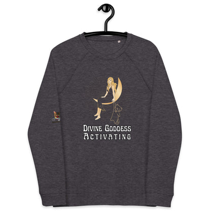 charcoal melange sweatshirt on white background