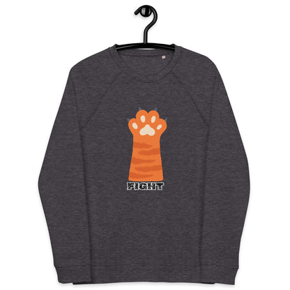 unisex-organic-raglan-sweatshirt-charcoal-melange-front-669f3565acc3f trump fight