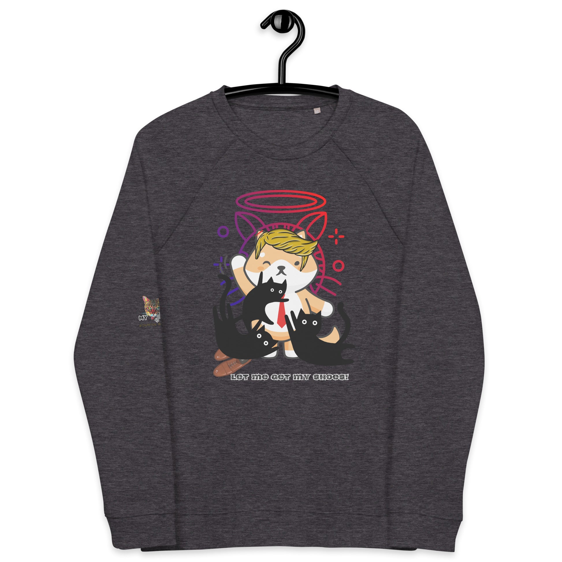 unisex-organic-raglan-sweatshirt-charcoal-melange-front-669f610ccd3da