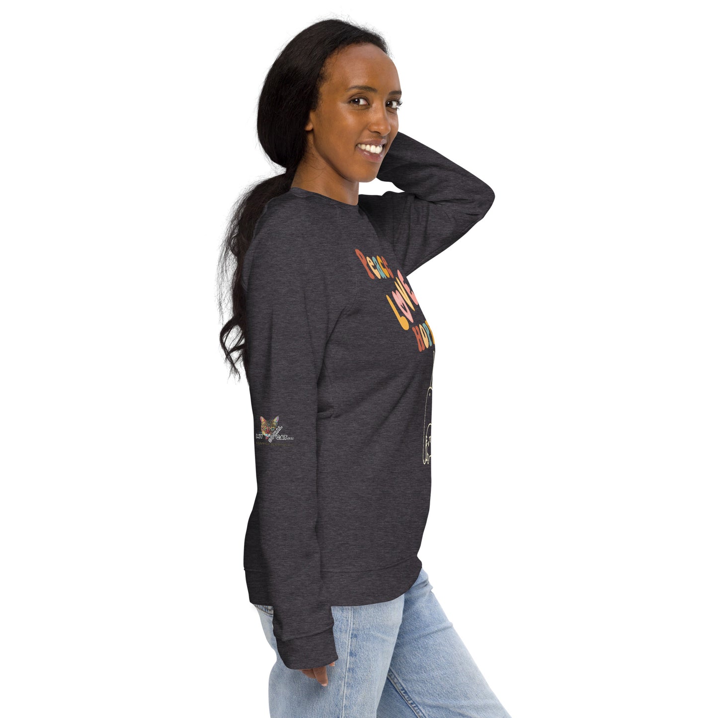 Peace Love Hope Unisex Organic Sweatshirt