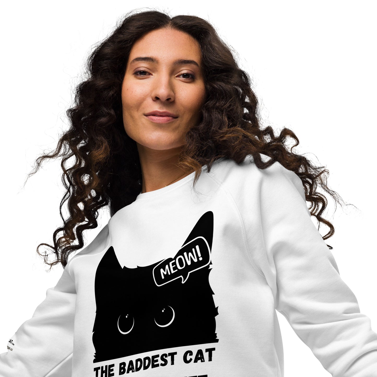 Baddest Cat Unisex Organic Plush Sweatshirt