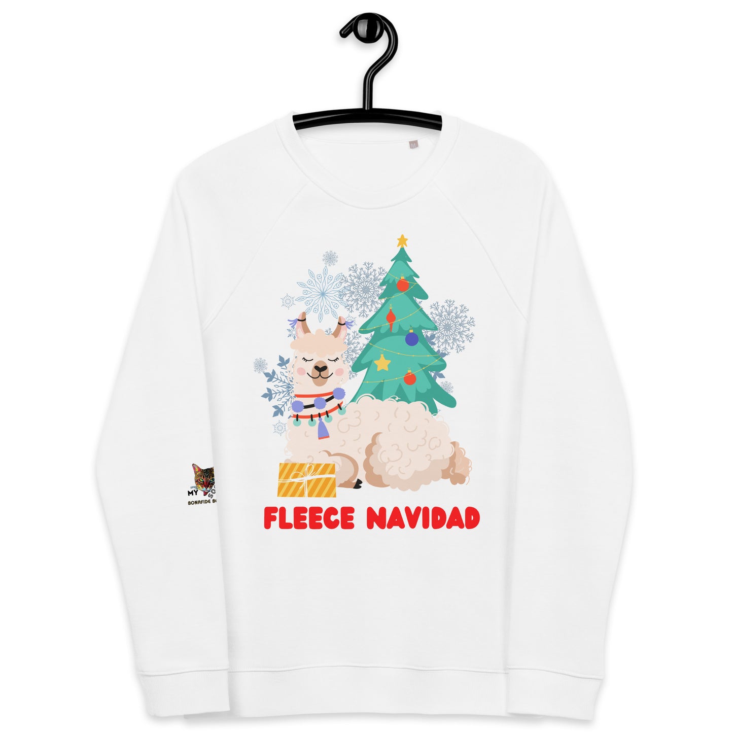 Fleece Navidad Unisex Organic Raglan Sweatshirt