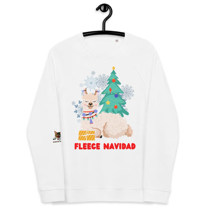 Fleece Navidad Unisex Organic Raglan Sweatshirt