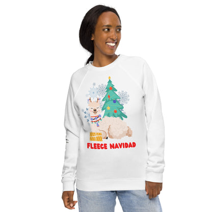 Fleece Navidad Unisex Organic Raglan Sweatshirt