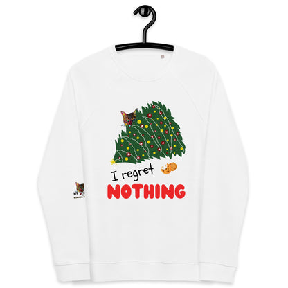 I Regret Nothing Unisex Organic Raglan Sweatshirt