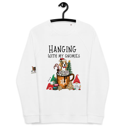 Dog Gnomies Unisex Organic Raglan Sweatshirt