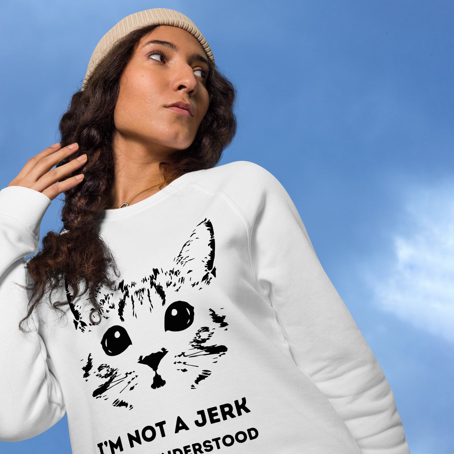 I'm Not a Jerk Unisex Organic Plush Sweatshirt