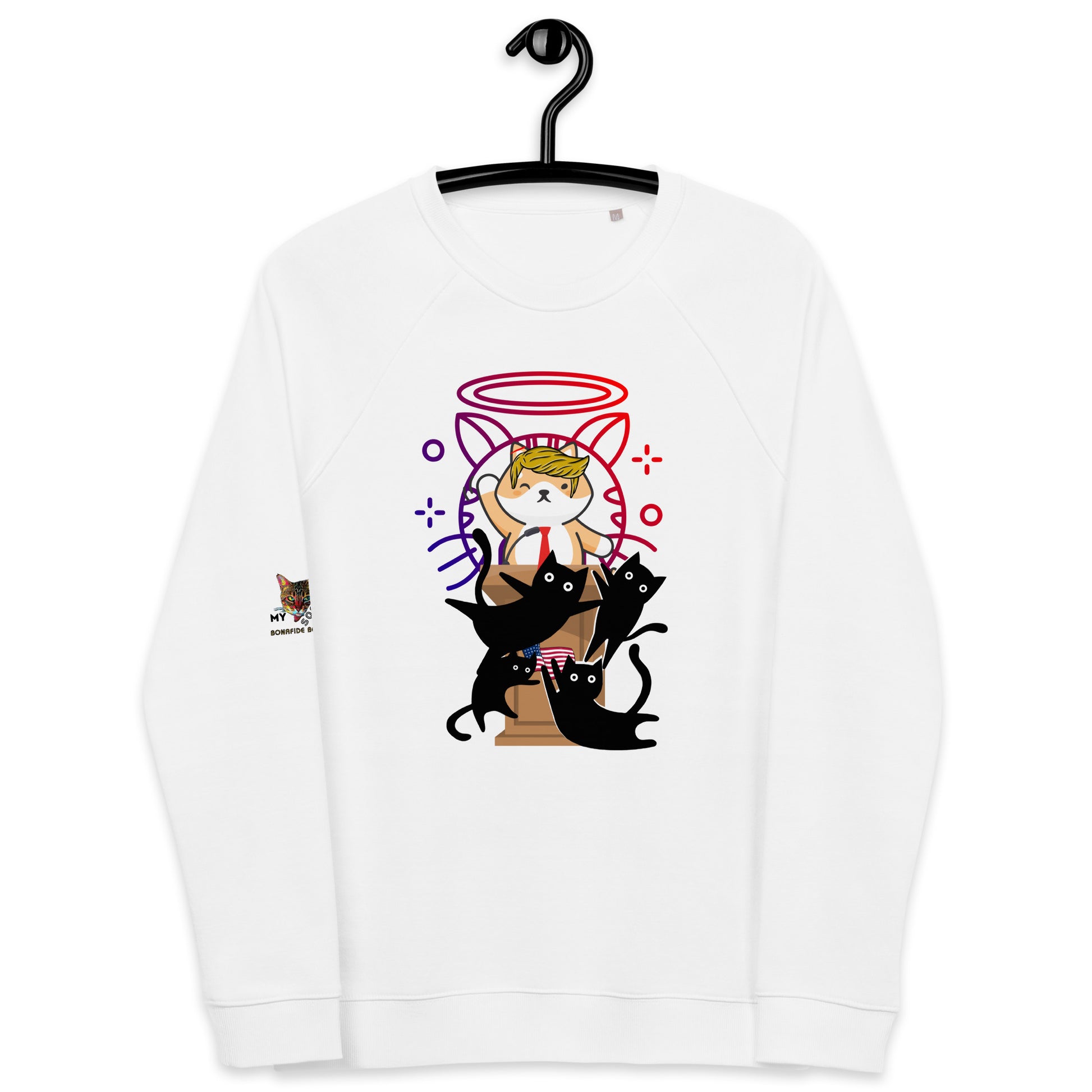 unisex-organic-raglan-sweatshirt-white-front-669ddc6cdd849 trump top dog boss
