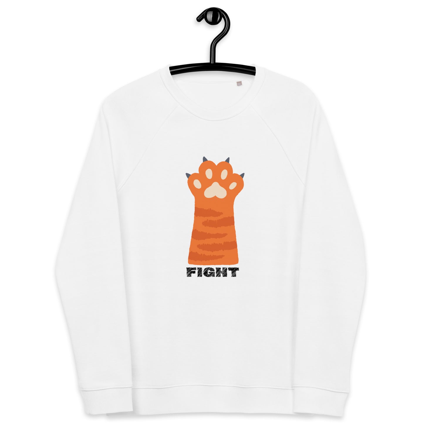 unisex-organic-raglan-sweatshirt-white-front-669f3565ad410 trump fight