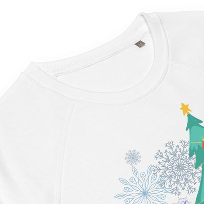 Fleece Navidad Unisex Organic Raglan Sweatshirt