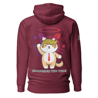 unisex-premium-hoodie-maroon-back-66a152c0291a5 trump together we win