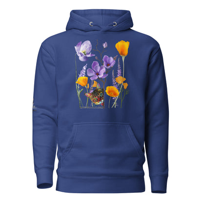 Poppies and Felines Hoodie