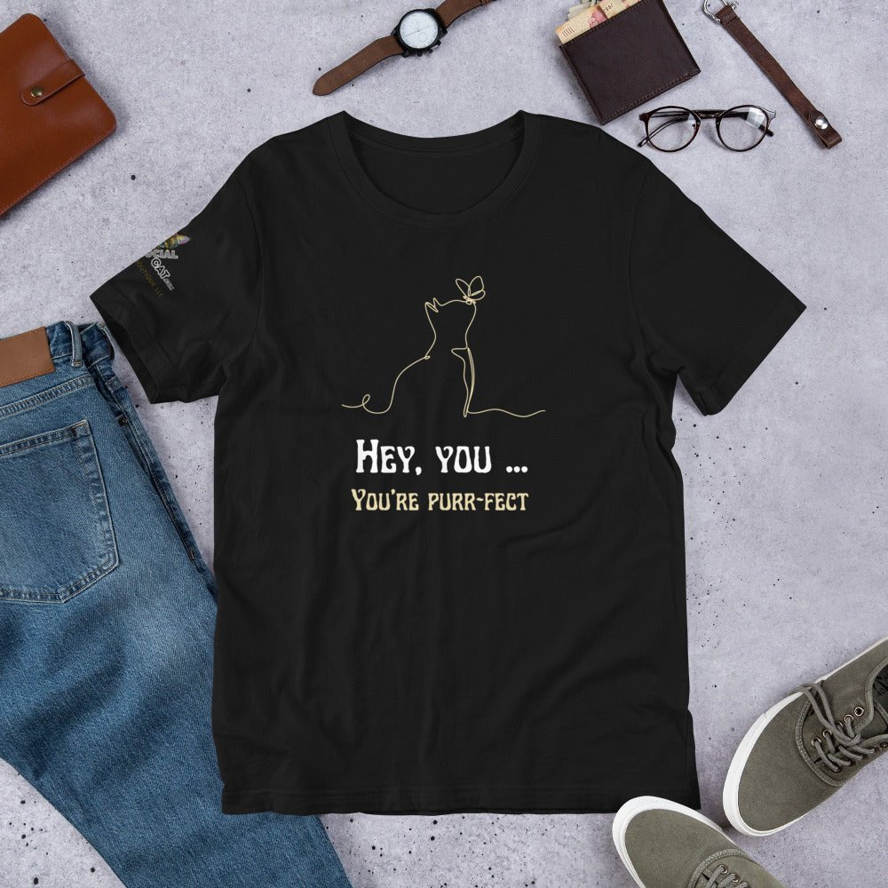 mock up of style black tshirt with jeans glasses shoes wallet and watch on the floor