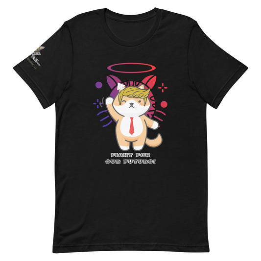 unisex black cotton tee trump top dog design