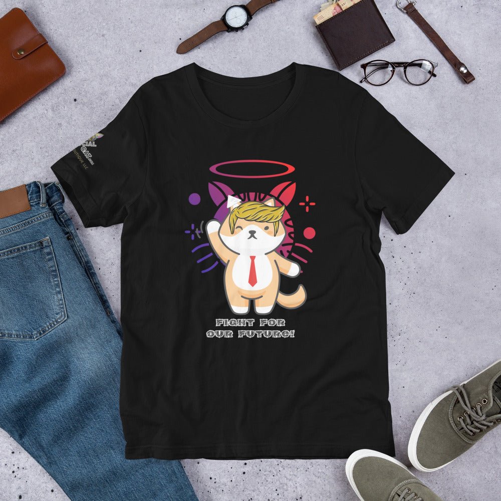 unisex staple tshirt black front style jeans shoes glasses wallet trump top dog design fight for our future