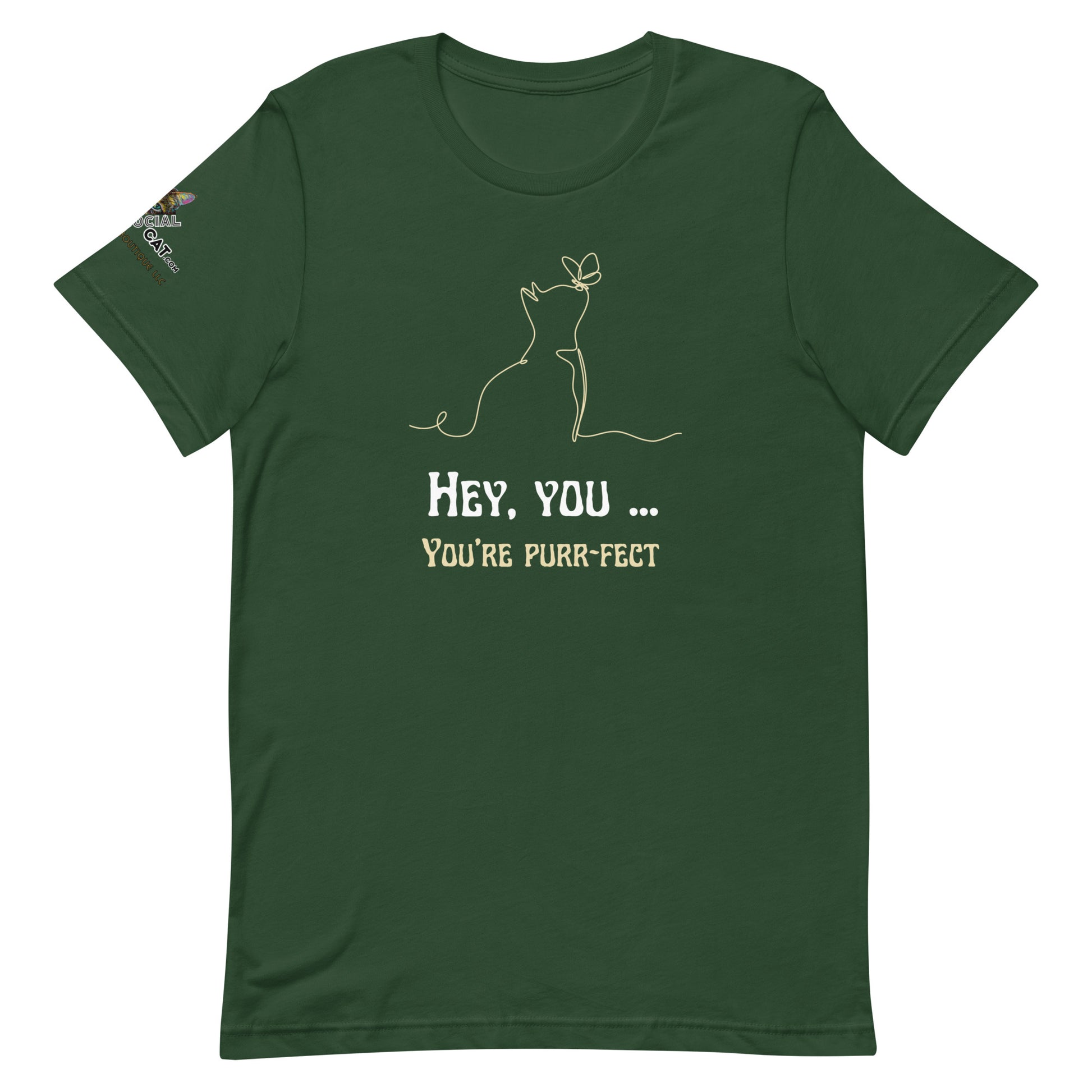 unisex forest green tshirt on white background front view
