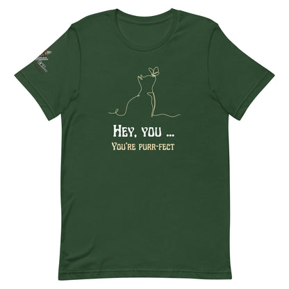 unisex forest green tshirt on white background front view