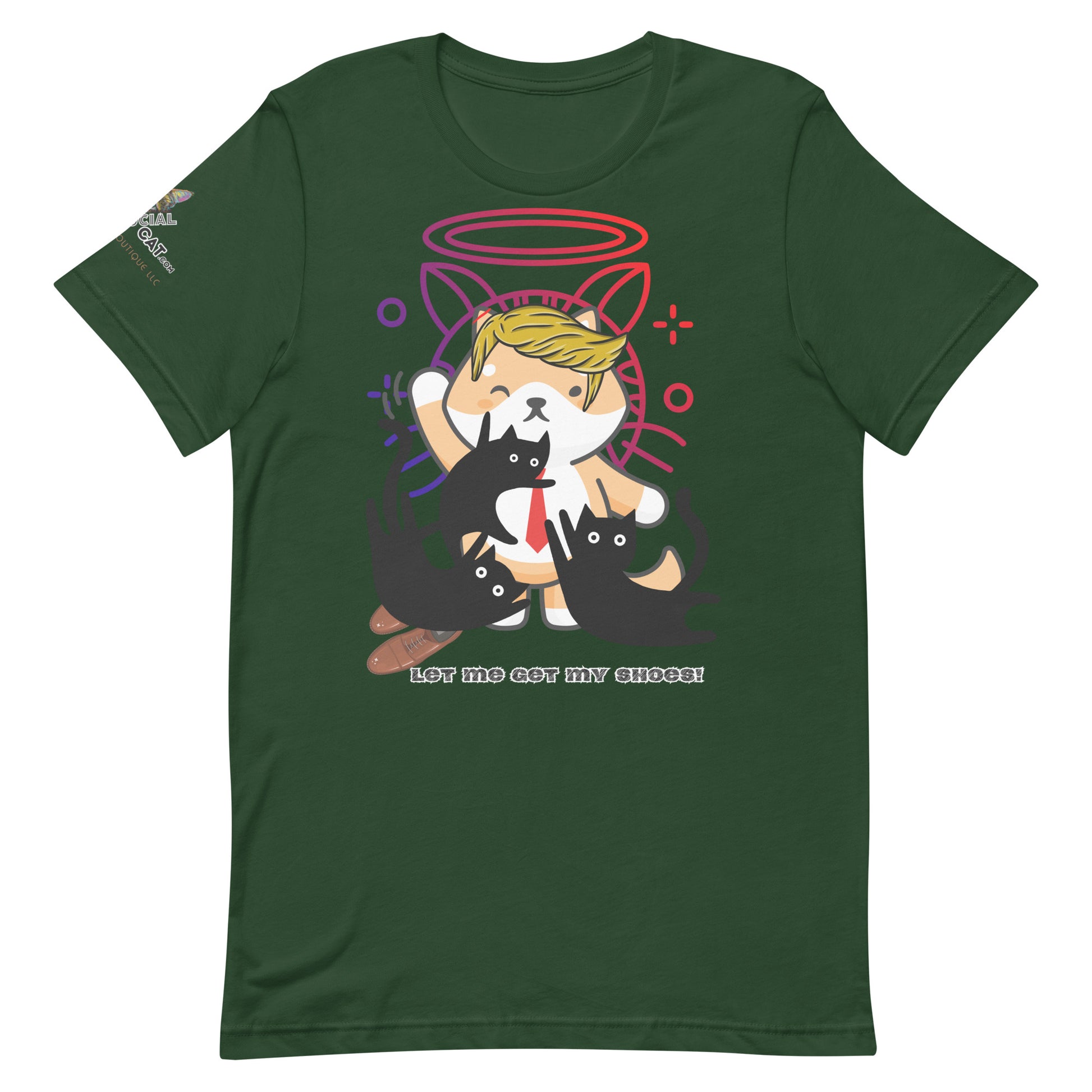 unisex staple forest cotton tshirt front trump top dog design let me get my shoes