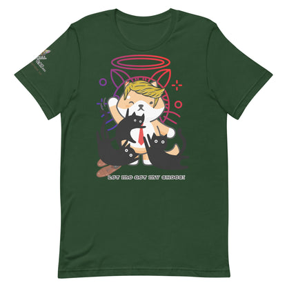 unisex staple forest cotton tshirt front trump top dog design let me get my shoes
