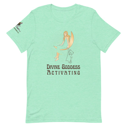 heather mint tee on white background