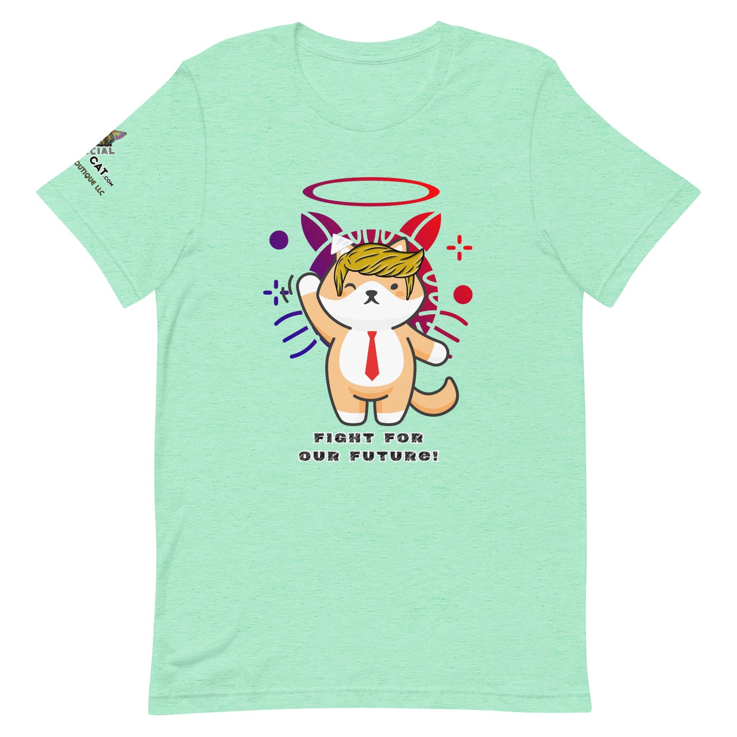 unisex heather mint cotton tee trump top dog design