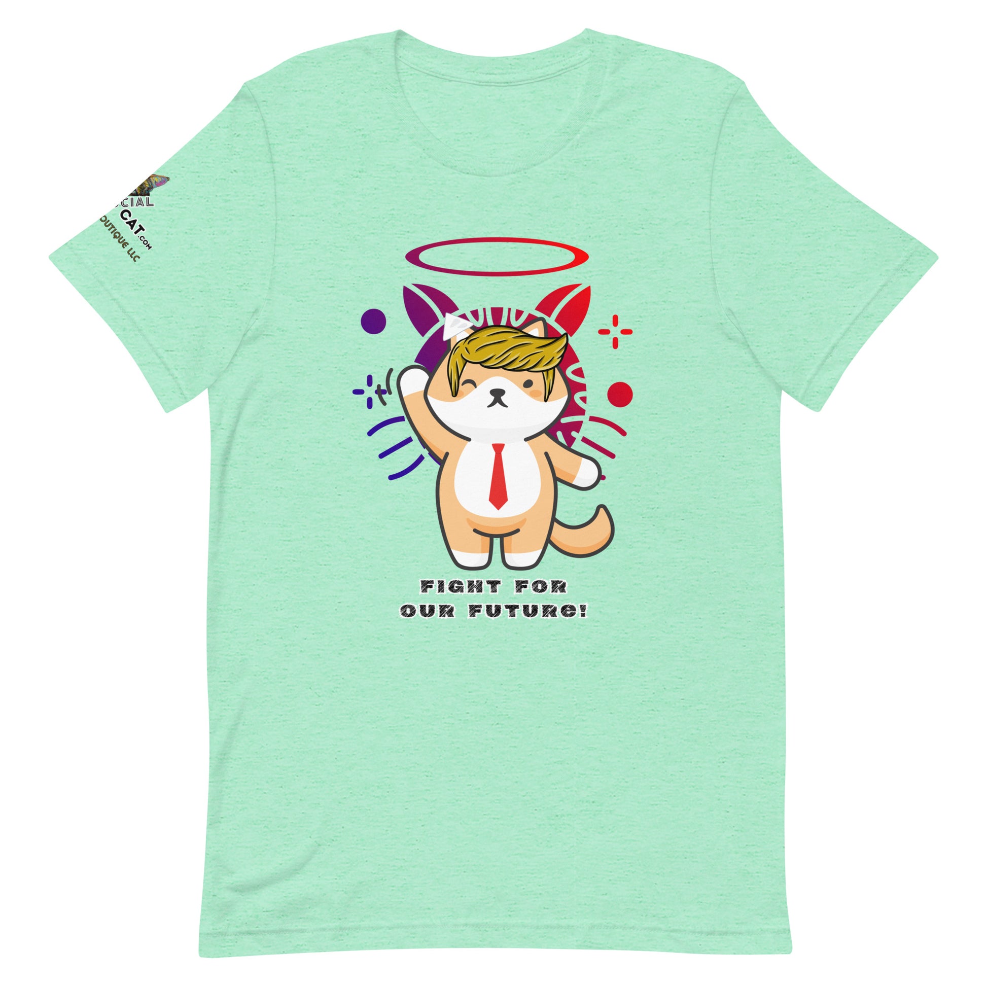 unisex heather mint cotton tee trump top dog design