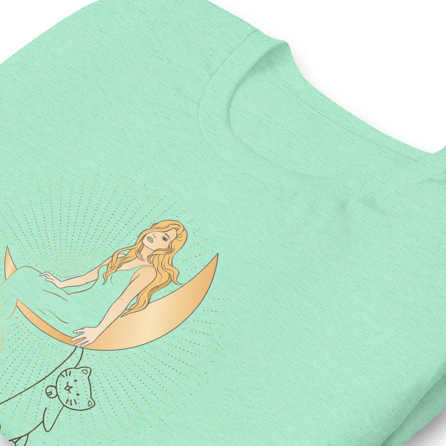 close up collar tee on white background